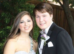 Zach Lochabay and Jessica Bershad at Plano West Prom 2014.
