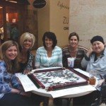 Playing Mah-jongg at  Willow Bend Mall  L to R: Cindy Garrison, Kelly Flynn, Debbie Gillespie, Teresa Niermeyer and Julie Tadlock 