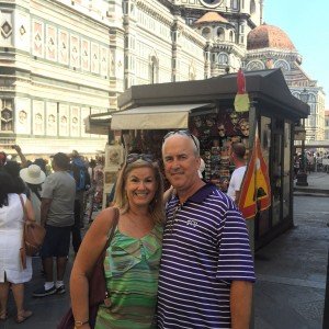 Wendy and her husband, John, in Florence, Italy.