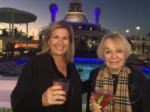 Wendy with her mother, Barbara Matles, on the Royal Caribbean Anthem of the Seas.
