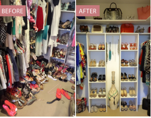 before and after closet