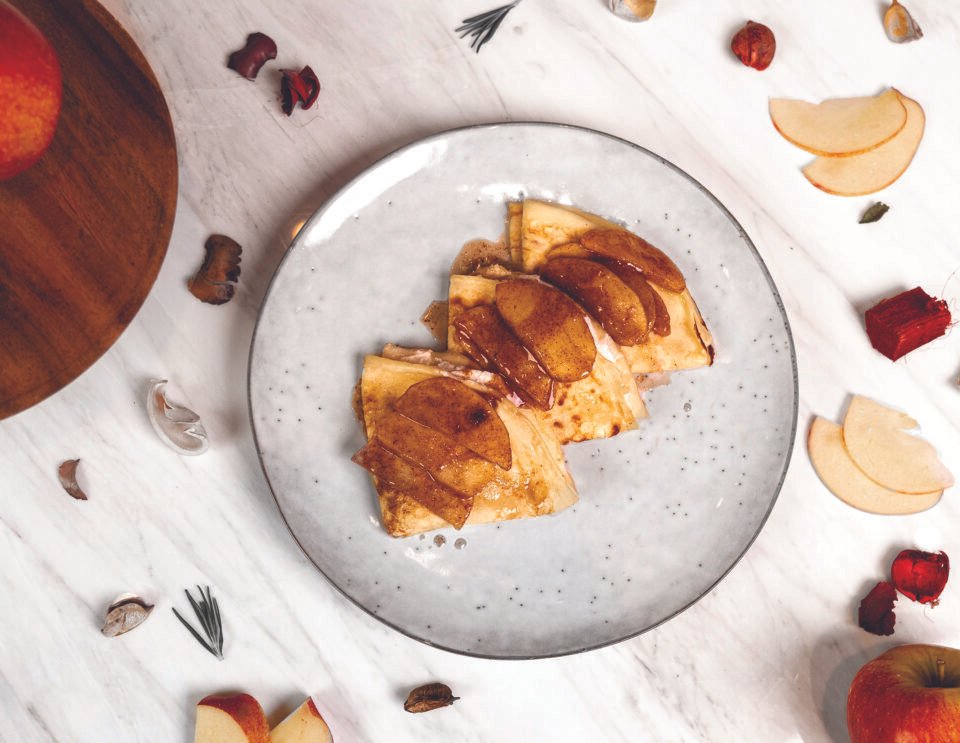 Apple Ricotta Crepes