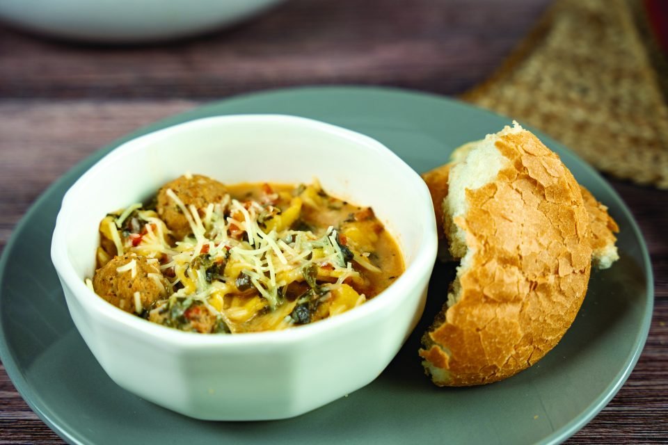 Tortellini Soup with Meatballs