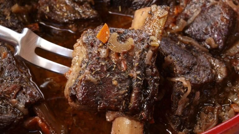 Pomegranate Molasses Crockpot Short Ribs
